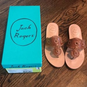 Jack Rogers Cognac Sandals Size 7
